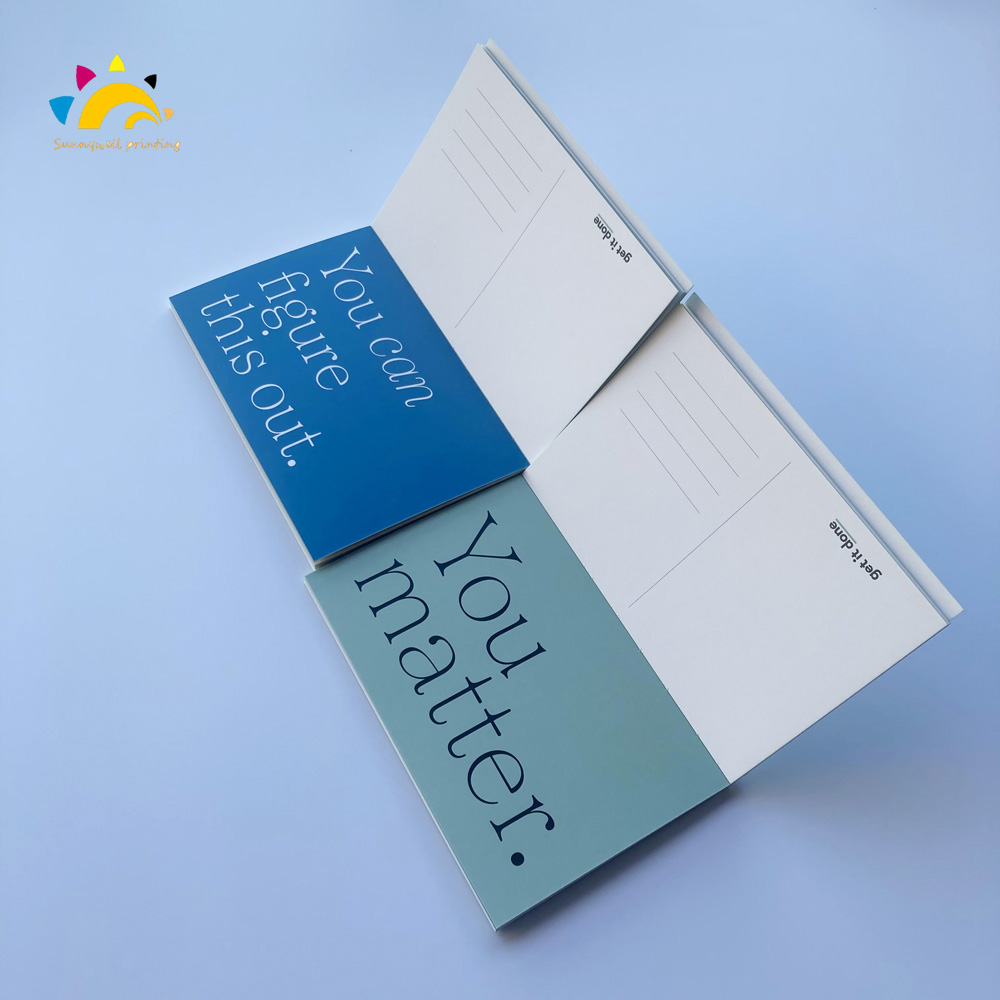 Popt Card Book Printing Word Off Poscard Book